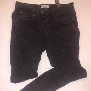 Zara Woman Premium Denim Collection Black Jeans